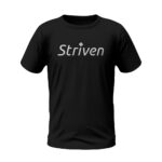 Round Neck Black T-shirt with Striven Logo