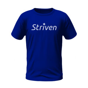 Round Neck Blue T-shirt with Striven Logo