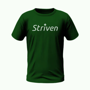 Round Neck Green T-shirt with Striven Logo