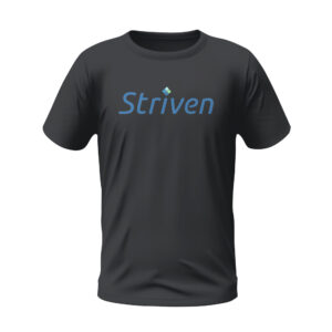 Round Neck Dark Grey T-shirt with Striven Logo