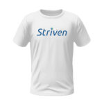 Round Neck White T-shirt with Striven Logo