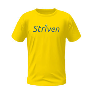 Round Neck Yellow T-shirt with Striven Logo