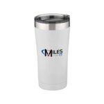Travel Sipper Mug White Miles IT Logo