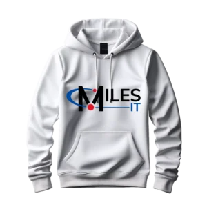 White Hoodie With MilesIT Logo
