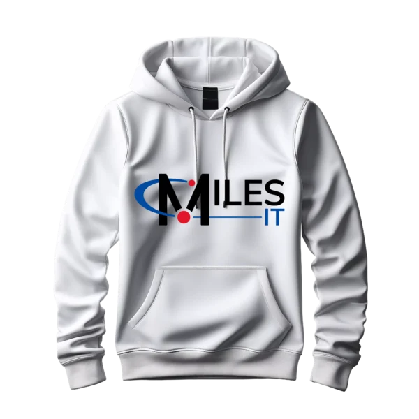 White Hoodie With MilesIT Logo