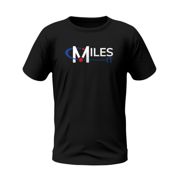 Round Neck Black T-shirt with MilesIT Logo