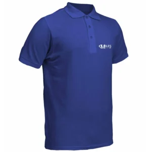 Blue Polo T-Shirt with Small MilesIT Logo