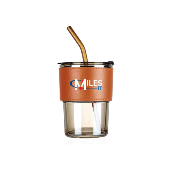 Glass with MilesIT Logo & Personalized Name