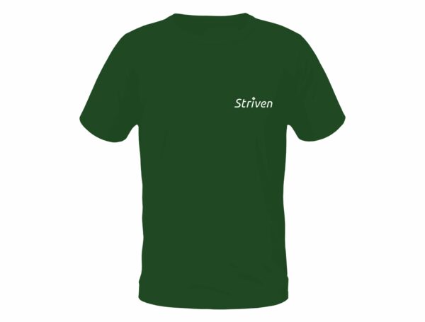 Round Neck Green T-shirt with Striven Small Logo