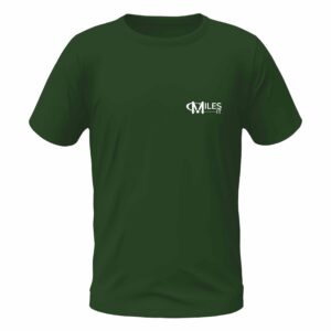 Round Neck Green T-shirt with MilesIT Small Logo
