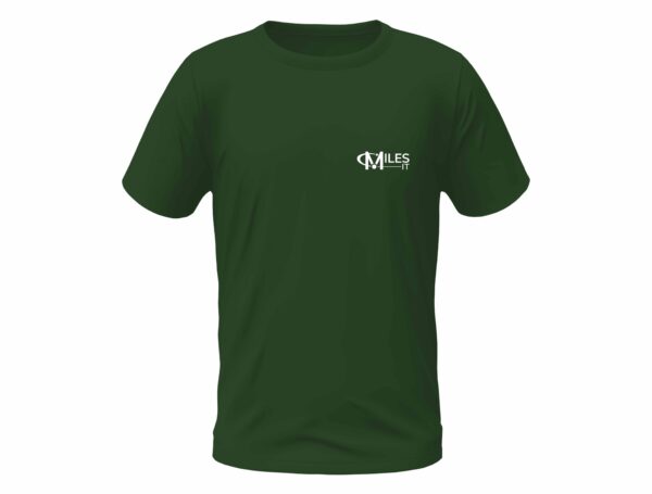 Round Neck Green T-shirt with MilesIT Small Logo