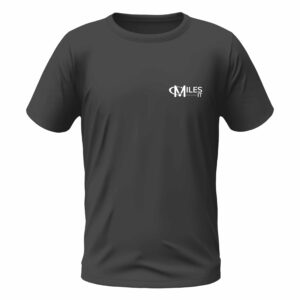Round Neck Dark Grey T-shirt with MilesIT Small Logo