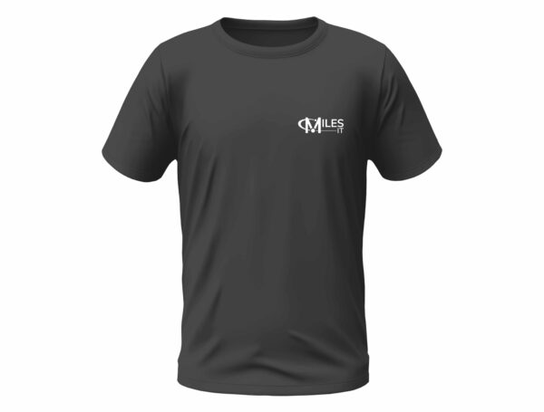 Round Neck Dark Grey T-shirt with MilesIT Small Logo