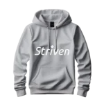 Grey Hoodie With Striven Logo