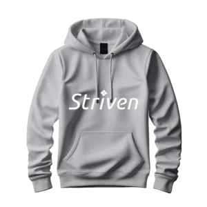 Grey Hoodie With Striven Logo