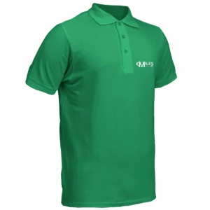 Green Polo T-Shirt with Small MilesIT Logo