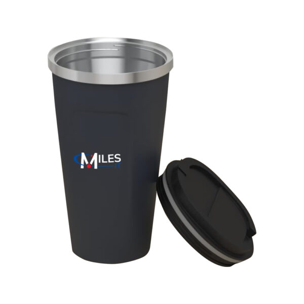Black Tumbler with MilesIT Logo & Personalized Name