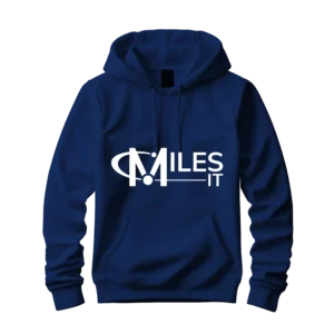 Blue Hoodie with MilesIT Logo