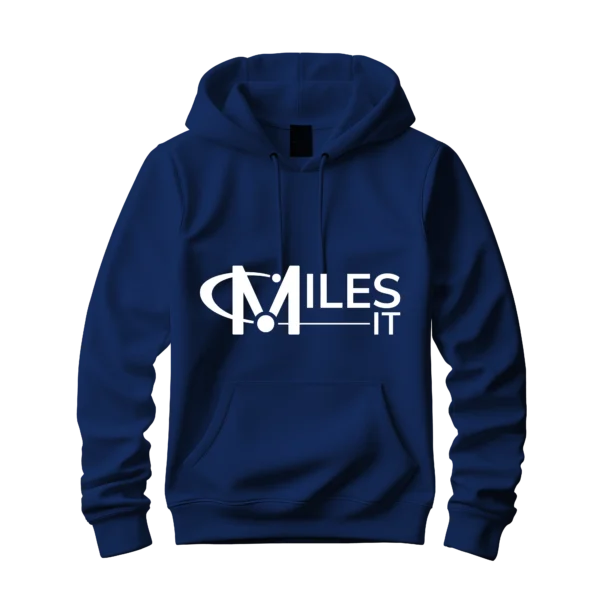 Blue Hoodie with MilesIT Logo