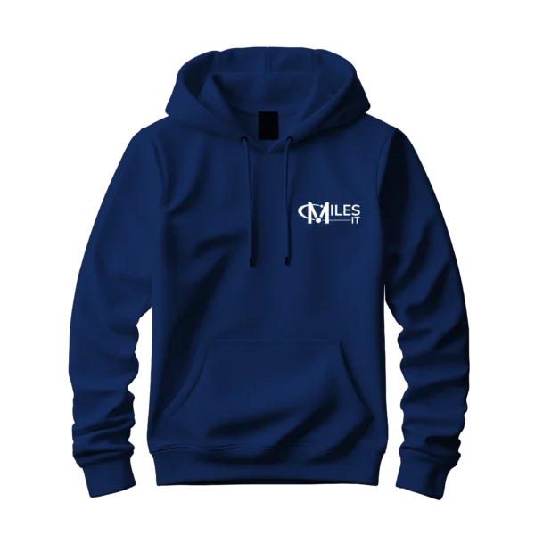 Blue Hoodie with MilesIT Small Logo