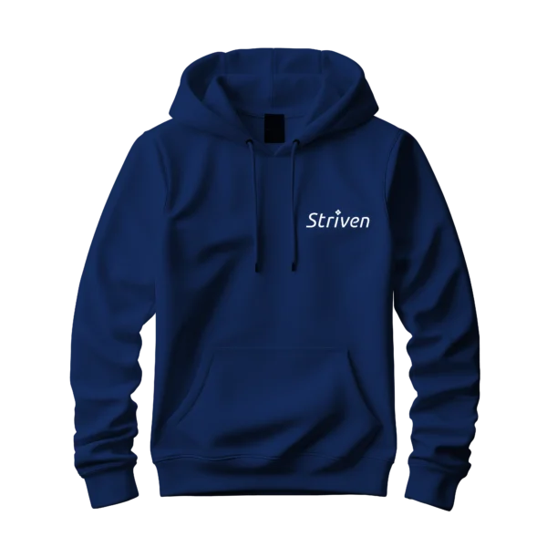Blue Hoodie with Striven Small Logo