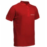 Red Polo T-Shirt with Small Striven Logo
