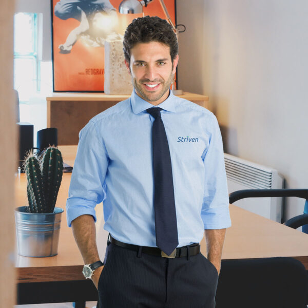 Blue Shirt with Striven Logo