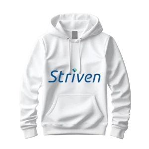 White Hoodies With Striven Logo