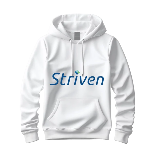 White Hoodies With Striven Logo
