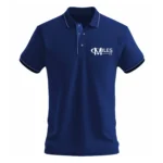 Blue Polo T-Shirt with white Strip Small MilesIT Logo