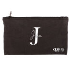 Pack of 4 pouches with miles IT logo and personalized name (2 white and 2 black colour poches)