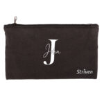 Pack of 4 pouches with Striven Logo & Personalized Name (2 white and 2 black colour poches)