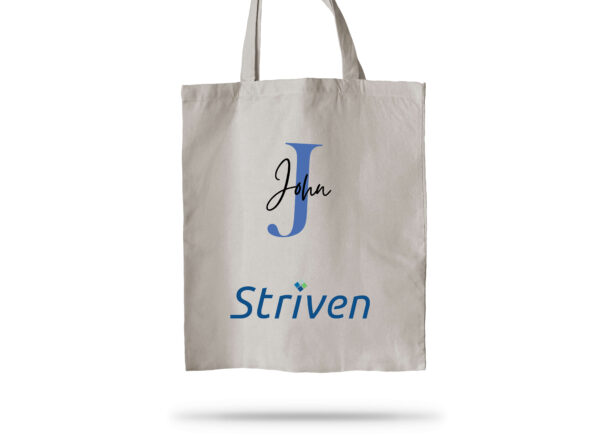 Tote Bag with Striven Big Logo & Personalized Name