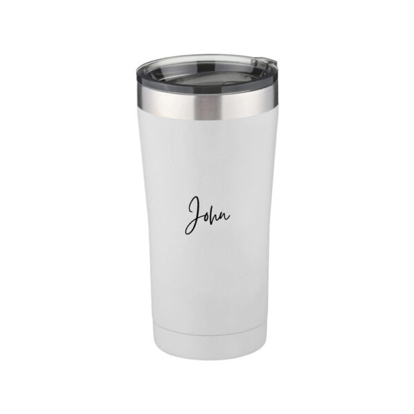 Travel Sipper Mug White with Striven Logo & Personalized Name