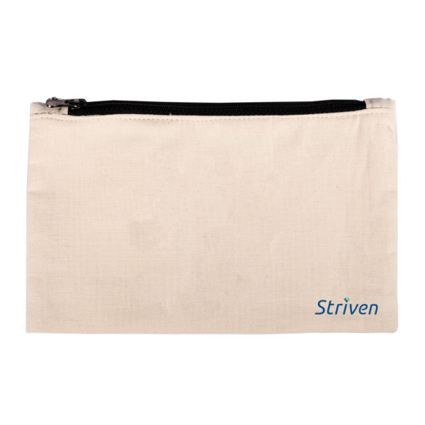 White Canvas Pouch with Striven Logo