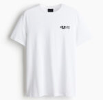 Branded round neck WHITE Oversized T-Shirt with Miles logo