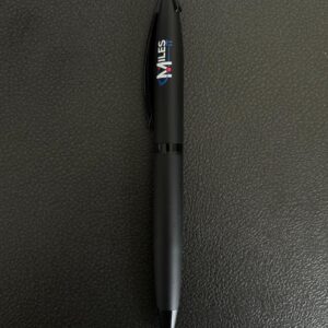 Black Premium Gel Pen with Miles Logo