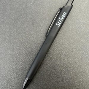 Black Square Ball Pen with Striven Logo