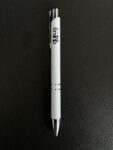 White Round Ball Pen with Miles Logo