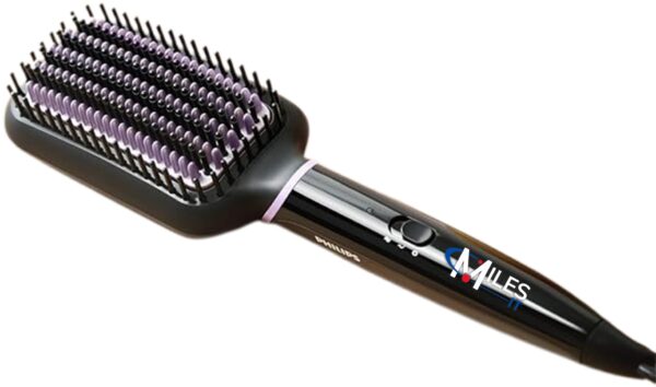 BRANDED (P) Hair Straightener Brush with Miles Logo