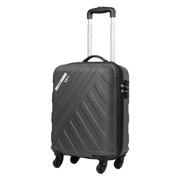 Branded 55 Cms Cabin Trolley black Bag WITH MILES LOGO <br><span style="font-size:14px;">The order will be delivered according to the availability of design/Model (any one of 3)</span>