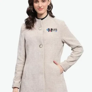 Monte Carlo Womens Self Design Round Neck Full Sleeve Coat (224067311) with milesIT logo