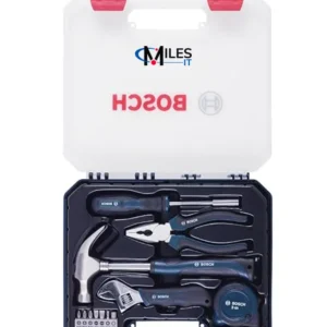 BOSCH Hand Tool Kit, 12-pieces kit, Professional Hand Tools, Precision tools, Ergonomic Design, Durable & Rust-resistant, Blue, Hard Case for secure storage with milesIT  logo