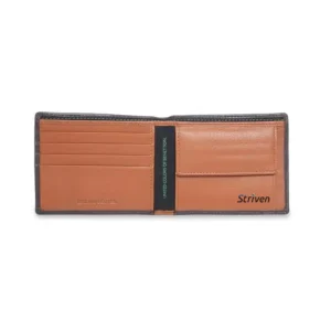 United Colors of Benetton Men's Leather Wallet Galway - Brown | Global Coin Wallet with RFID Protection, Multiple Card Slots | Coin Pocket | Bi-Fold Purse for Men | Ideal for Gifting with striven logo
