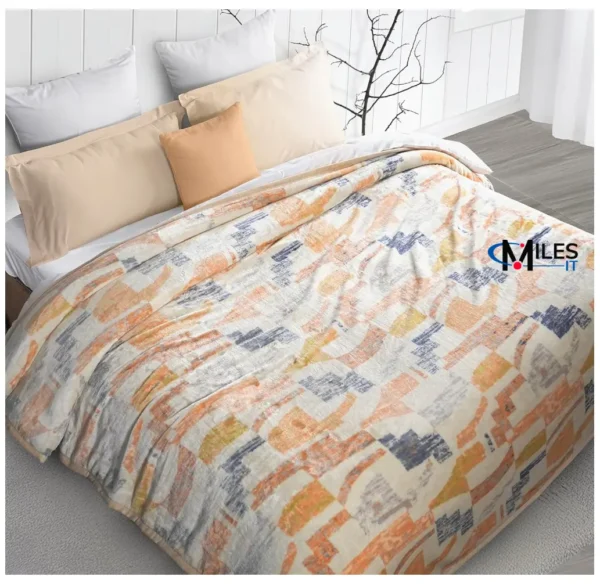 MYTRIDENT Home Essential Flannel Printed Blanket for Winter Double Size (220 cm x 240 cm), 290 GSM, Logan WITH MILES IT LOGO