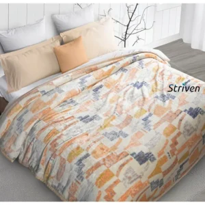 MYTRIDENT Home Essential Flannel Printed Blanket for Winter Double Size (220 cm x 240 cm), 290 GSM, Logan WITH striven LOGO