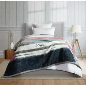 MYTRIDENT Home Essential Soft Sanctuary Single Blanket, Nolan WITH striven LOGO