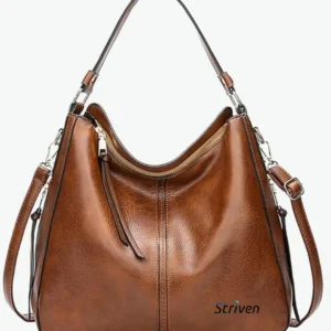 Storite Women's Faux Leather Shoulder Handbags Hobo Bag BigTote Bag for Office and College with Long Strap–,30x13x32cm with striven logo