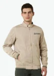 Allen Solly Men's Polyester Casual Jacket | Regular Fit High Neck | Standard Length with striven logo