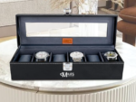 Watch Box Holder Organizer Case Miles IT Logo